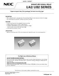 Datasheet UB2-3SNU-L manufacturer NEC