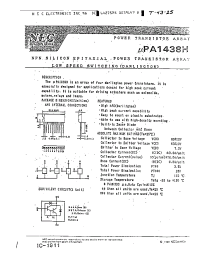Datasheet UPA1438H manufacturer NEC