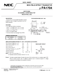 Datasheet UPA1704G manufacturer NEC