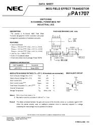 Datasheet UPA1707G manufacturer NEC
