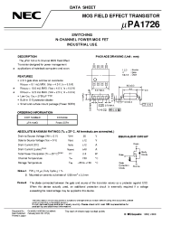 Datasheet UPA1726G manufacturer NEC