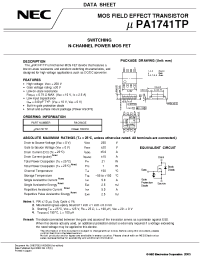 Datasheet UPA1741TP manufacturer NEC