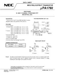 Datasheet UPA1792 manufacturer NEC