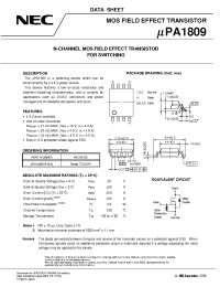Datasheet UPA1809GR-9JG manufacturer NEC