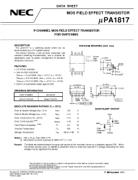 Datasheet UPA1817 manufacturer NEC