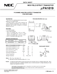 Datasheet UPA1819GR-9JG manufacturer NEC