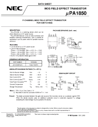 Datasheet UPA1850 manufacturer NEC
