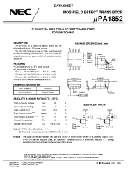 Datasheet UPA1852GR-9JG manufacturer NEC