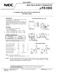 Datasheet UPA1853GR-9JG manufacturer NEC