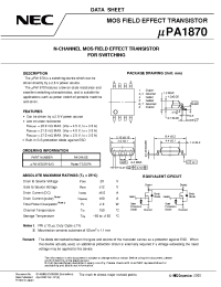 Datasheet UPA1870GR-9JG manufacturer NEC