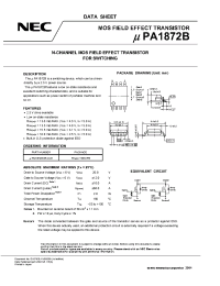 Datasheet UPA1872B manufacturer NEC