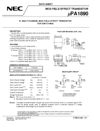 Datasheet UPA1890GR-9JG manufacturer NEC