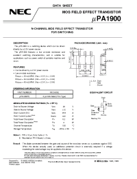 Datasheet UPA1900 manufacturer NEC