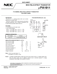 Datasheet UPA1911 manufacturer NEC