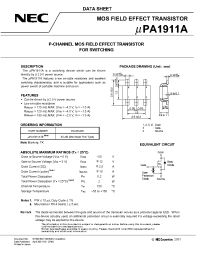 Datasheet UPA1911A manufacturer NEC