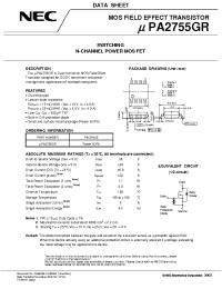 Datasheet UPA2755GR manufacturer NEC