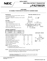 Datasheet UPA2780GR manufacturer NEC