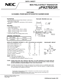 Datasheet UPA2782GR manufacturer NEC