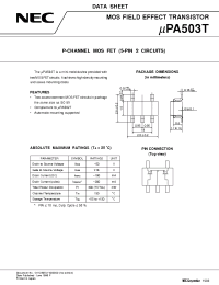 Datasheet UPA503T manufacturer NEC