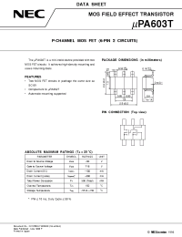 Datasheet UPA603 manufacturer NEC