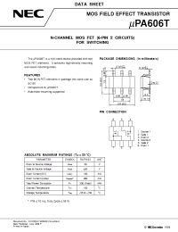 Datasheet UPA606T manufacturer NEC