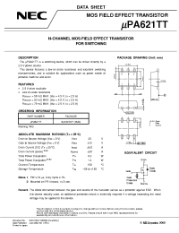 Datasheet UPA621TT manufacturer NEC