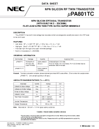 Datasheet UPA801 manufacturer NEC