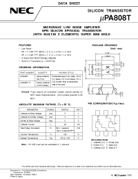Datasheet UPA808T manufacturer NEC