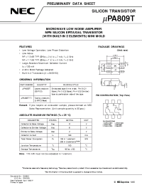 Datasheet UPA809T-T1 manufacturer NEC