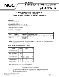 Datasheet UPA826TC-T1 manufacturer NEC
