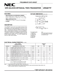 Datasheet UPA827TF-T1-A manufacturer NEC