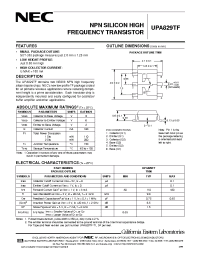 Datasheet UPA829TF manufacturer NEC