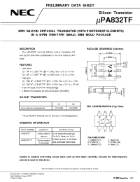 Datasheet UPA832 manufacturer NEC