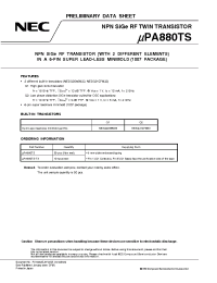 Datasheet UPA880TS manufacturer NEC