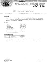 Datasheet UPC1228 manufacturer NEC