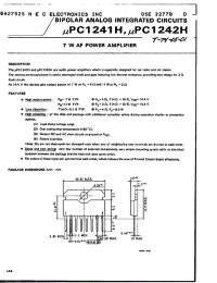 Datasheet UPC1241H manufacturer NEC