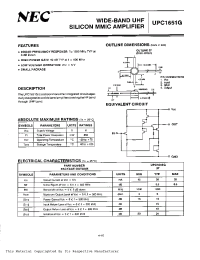 Datasheet UPC1651G manufacturer NEC