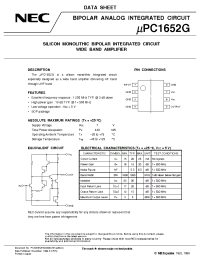 Datasheet UPC1652G manufacturer NEC