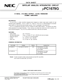 Datasheet UPC1679 manufacturer NEC