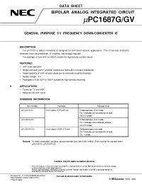 Datasheet UPC1687G-E1 manufacturer NEC