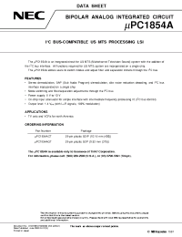 Datasheet UPC1854A manufacturer NEC