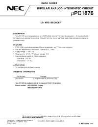 Datasheet UPC1876GT manufacturer NEC