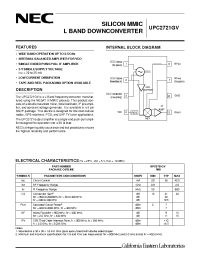 Datasheet UPC2721GV manufacturer NEC