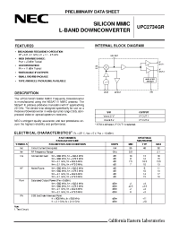 Datasheet UPC2734GR-E1 manufacturer NEC