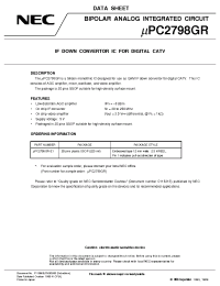 Datasheet UPC2798GR manufacturer NEC