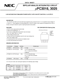 Datasheet UPC3018 manufacturer NEC