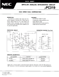 Datasheet UPC319 manufacturer NEC