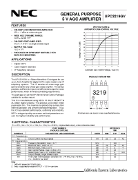Datasheet UPC3219GV manufacturer NEC
