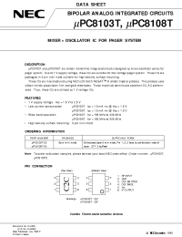 Datasheet UPC8103T manufacturer NEC