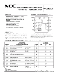 Datasheet UPC8125GR manufacturer NEC